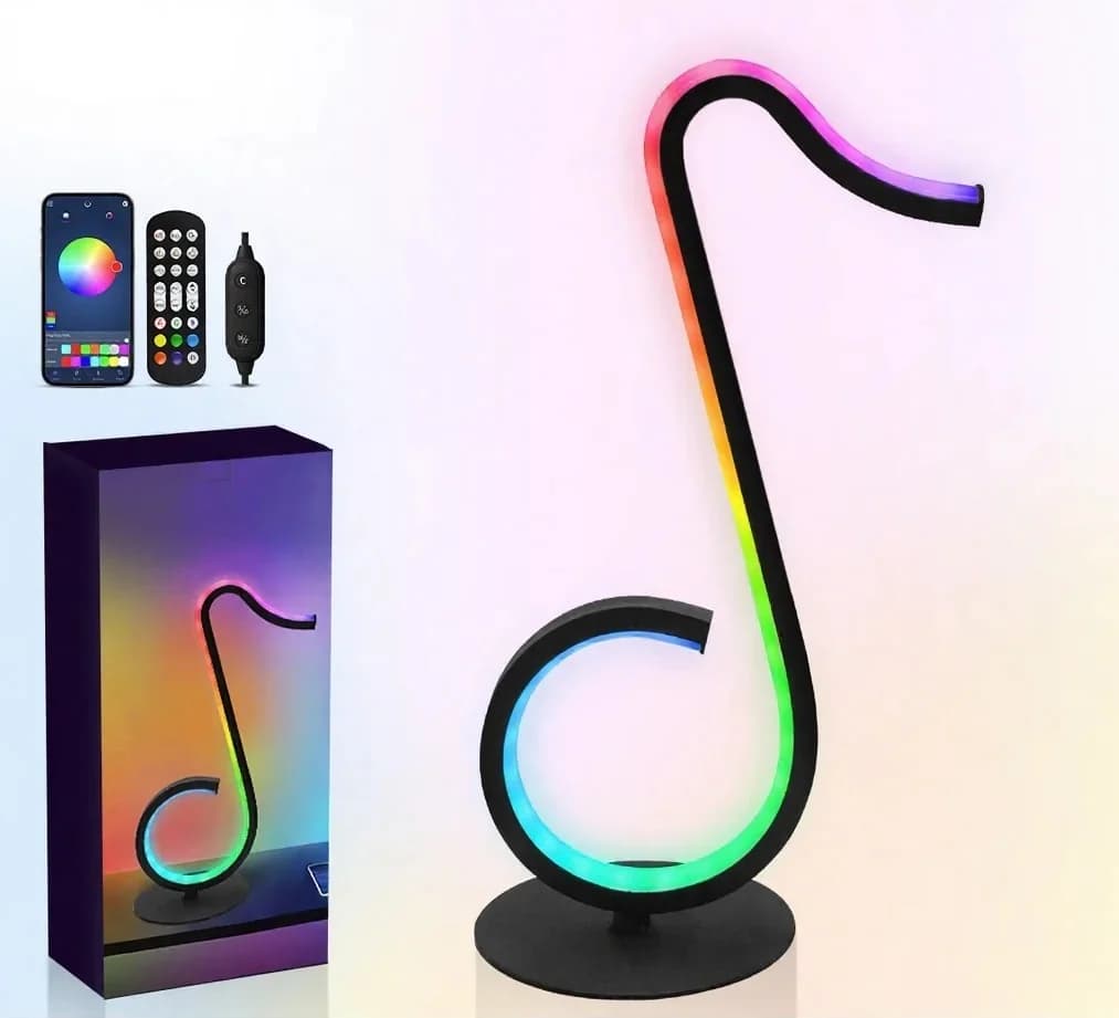 RGB Atmosfære Lampe med Nodedesign, USB og Fjernbetjening