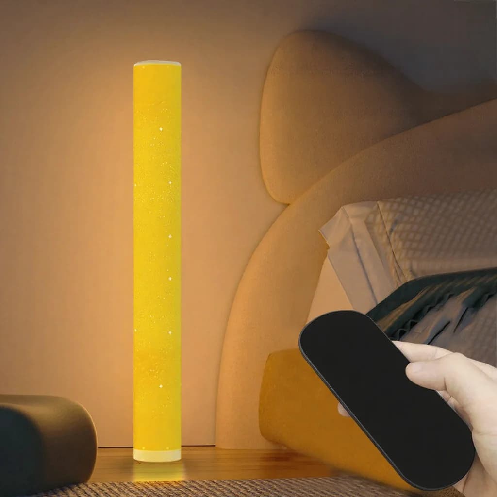 RGB LED Gulvlampe med Stjernemønster, Fjernbetjening og App-styring