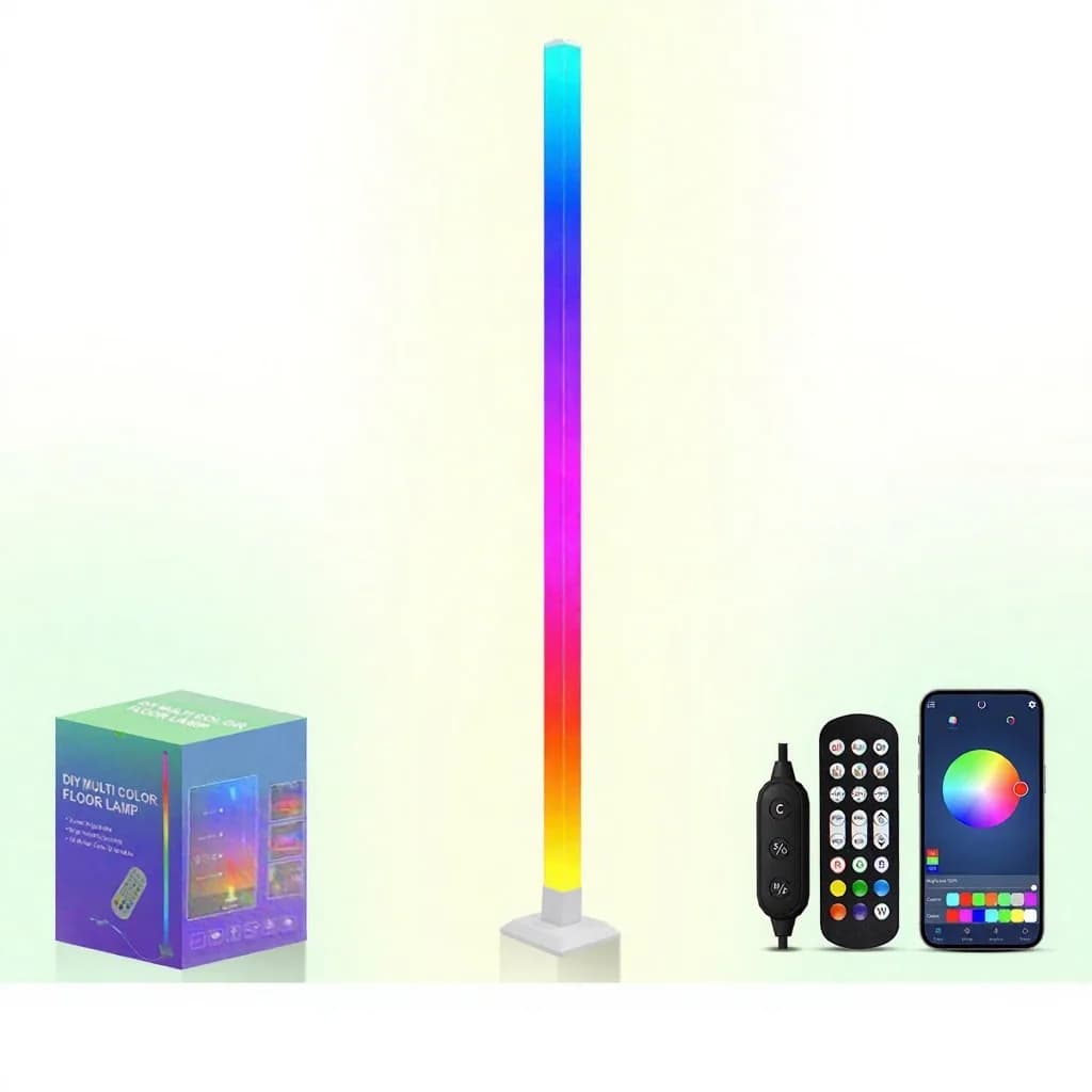 RGB smart gulvlampe med musiksynk og app-styret LED-lys