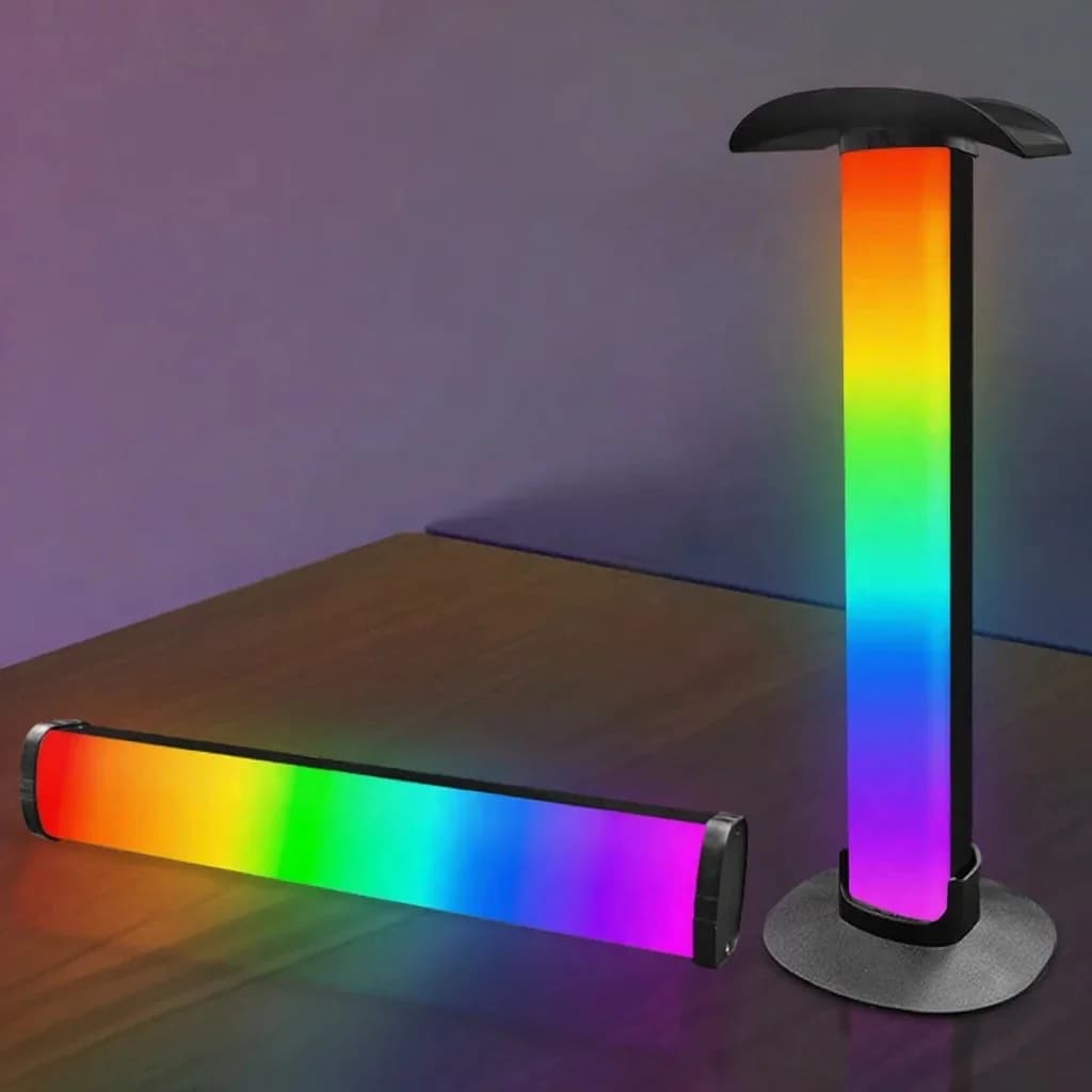 RGB Gaming Atmosfærelampe med Hovedtelefonholder og Lydsynk