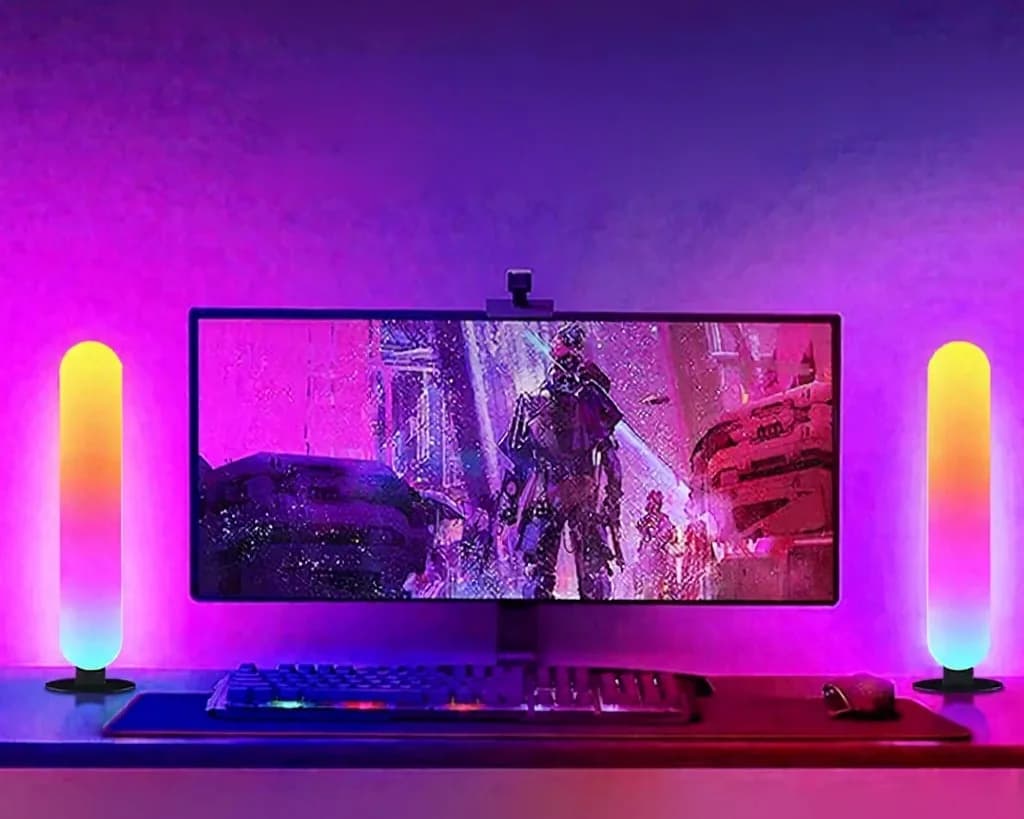RGB LED-omgivelseslys med Bluetooth-musiksynkronisering og app-styring