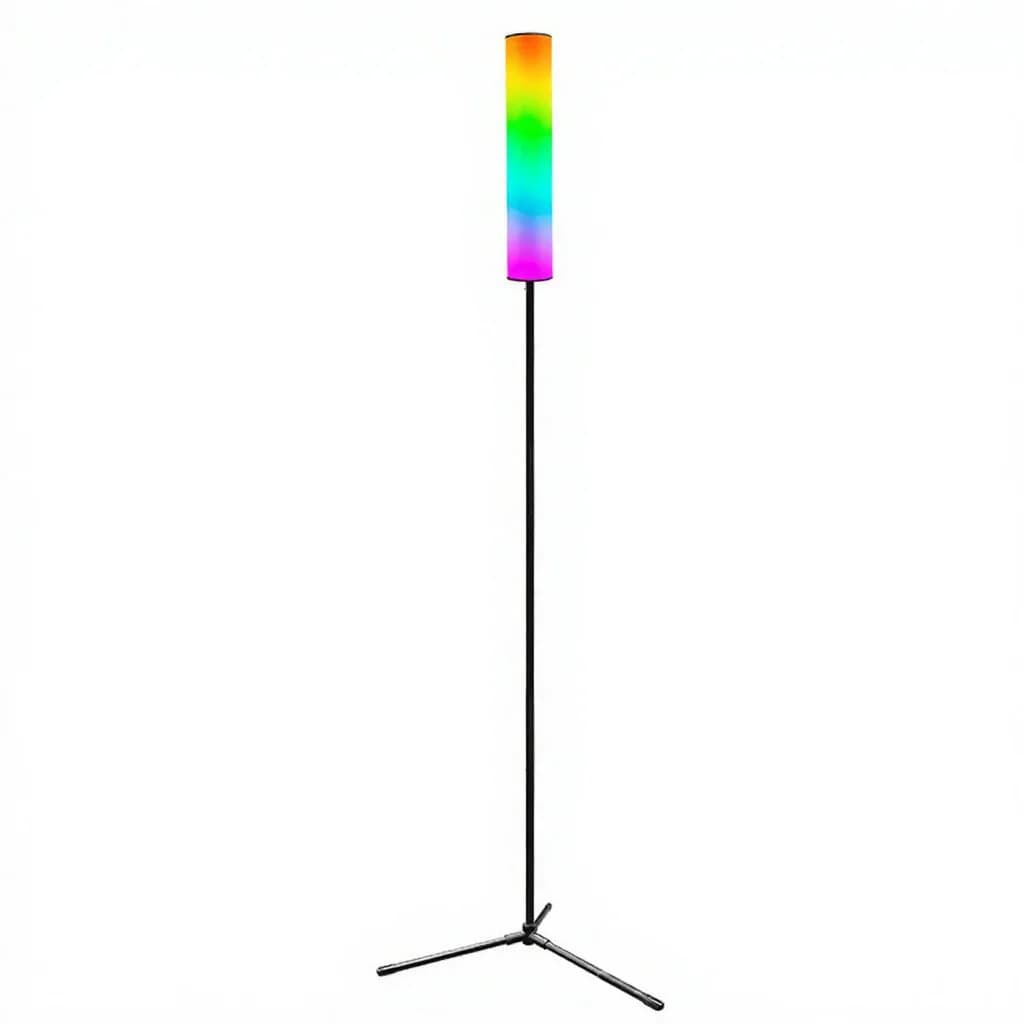 RGB LED tripod-gulvlampe med fjernbetjening til soveværelse og stue