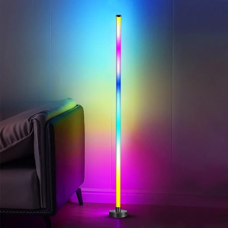 RGB LED Hjørnegulvlampe med Musiksynk, App og Fjernbetjening