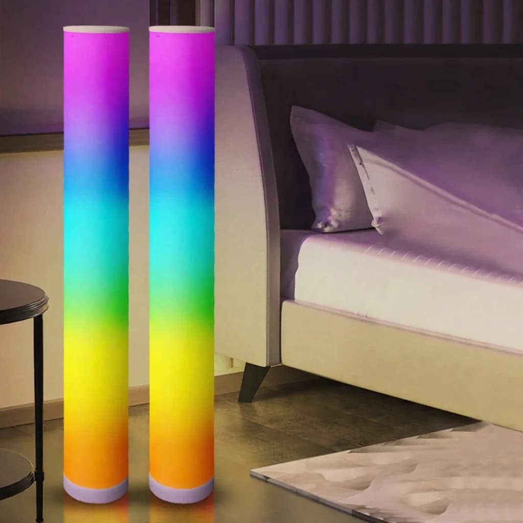 RGB gulvlampe med fjernbetjening og app-styring til gamerum