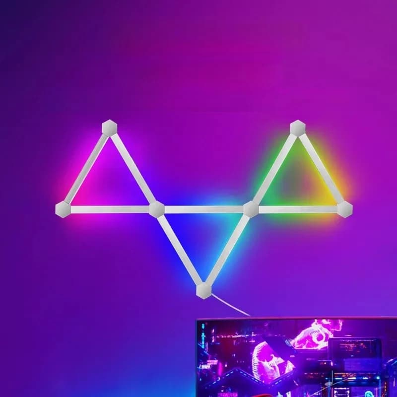 RGB smarte sammenførbare LED-væglys med app-styring og musiksynk