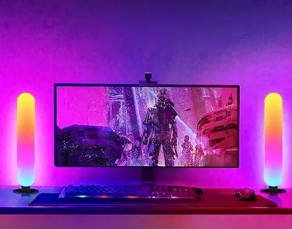 RGB LED-omgivelseslys med Bluetooth-musiksynkronisering og app-styring