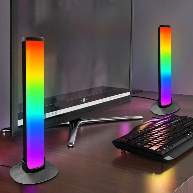 RGB Gaming Atmosfærelampe med Hovedtelefonholder og Lydsynk