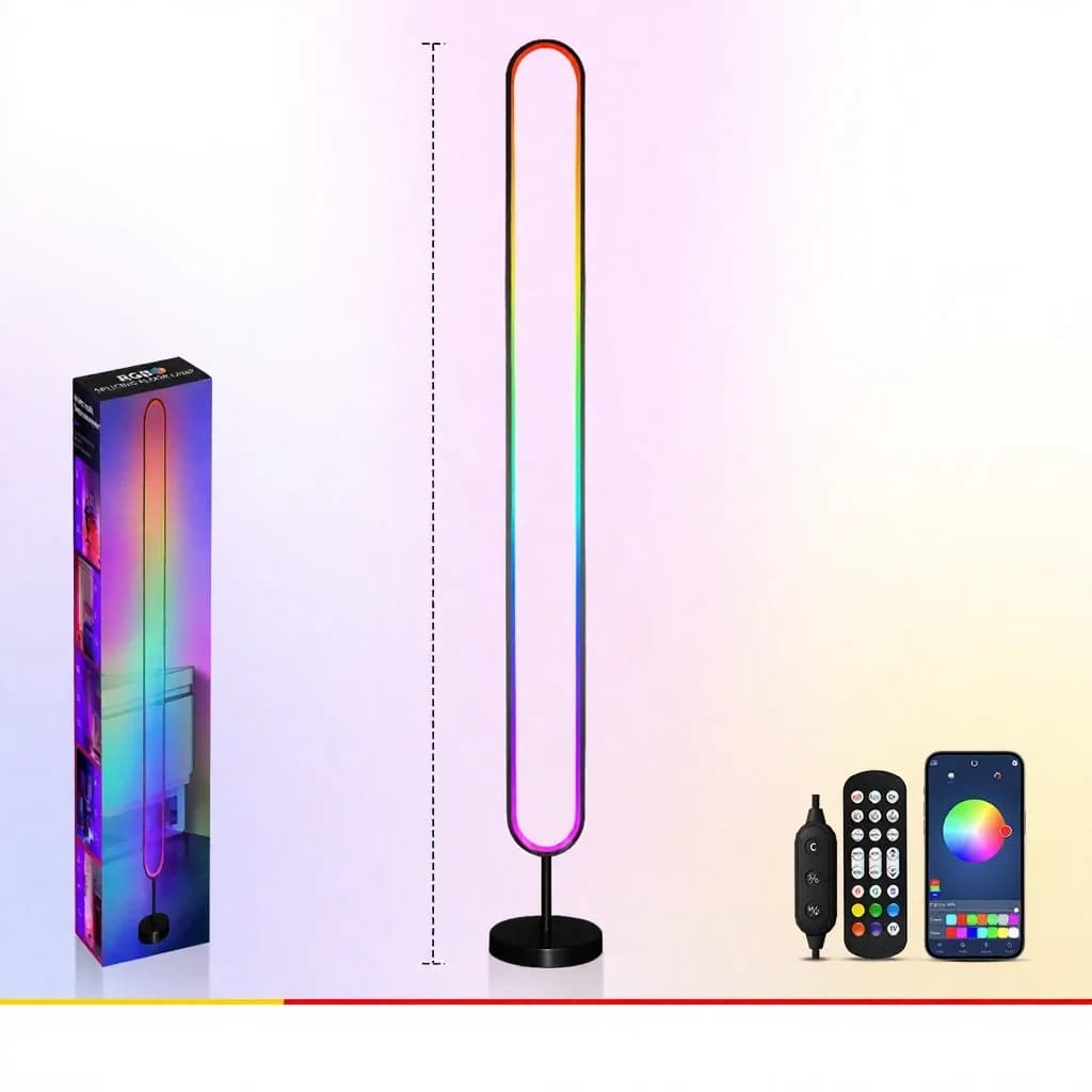 RGB LED lydaktiveret atmosfærelys med app-styring