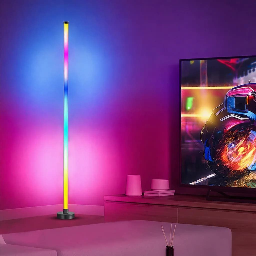 RGB farveskiftende gulvlampe med musiksynchronisering og app-styring