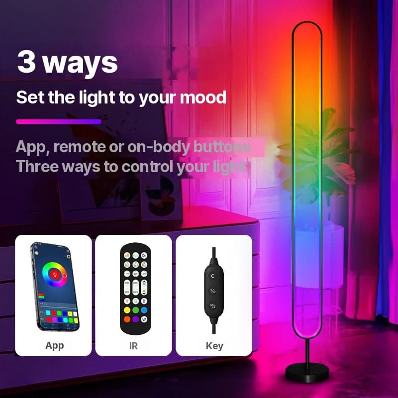RGB LED lydaktiveret atmosfærelys med app-styring