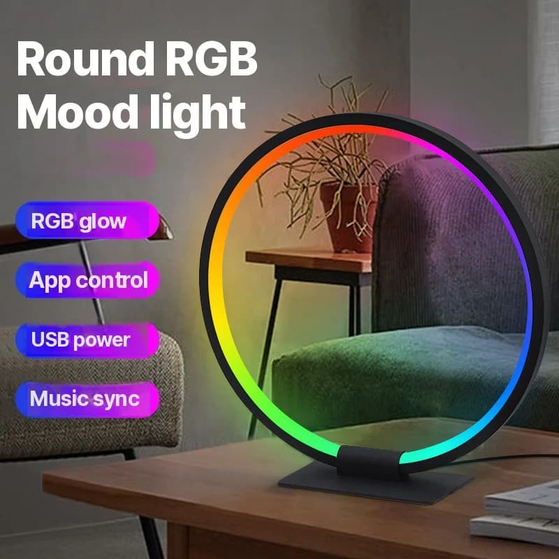 RGB LED Atmosfære Natlampe med Musiksynk