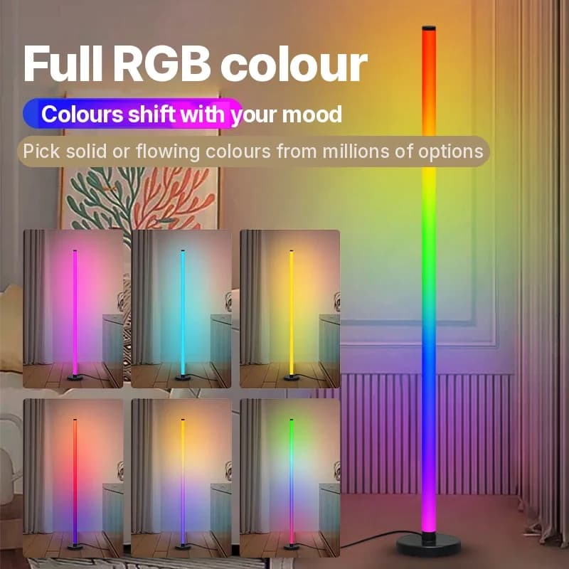 RGB samlesæt gulvlampe med musiksynk og app-styring