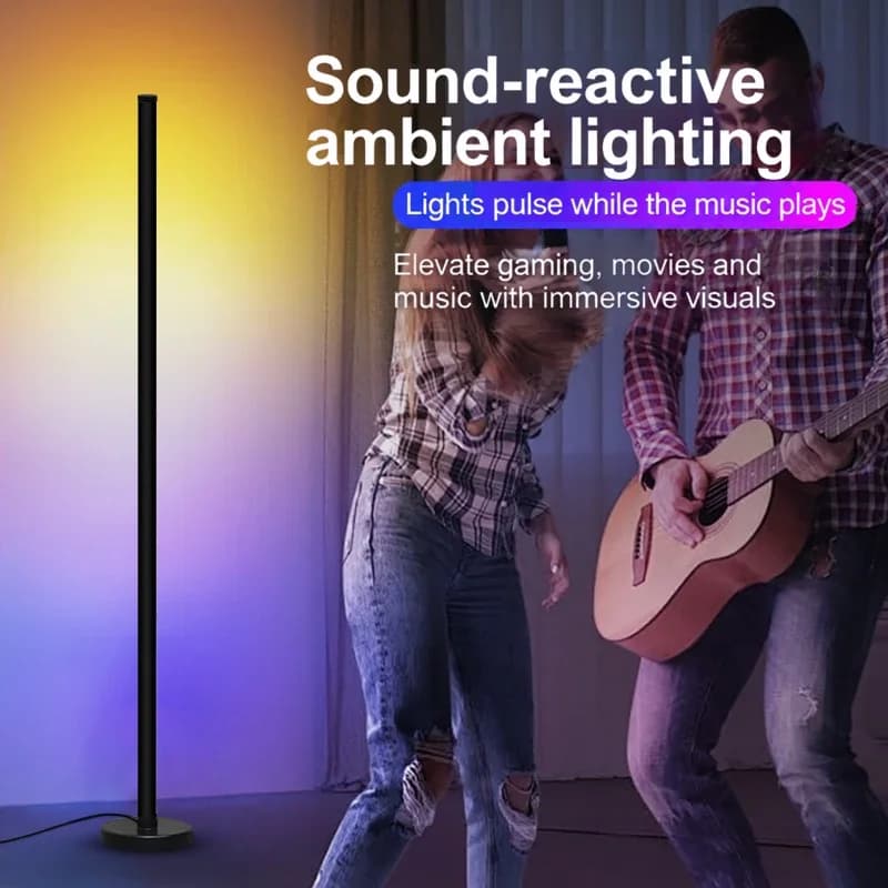RGB samlesæt gulvlampe med musiksynk og app-styring