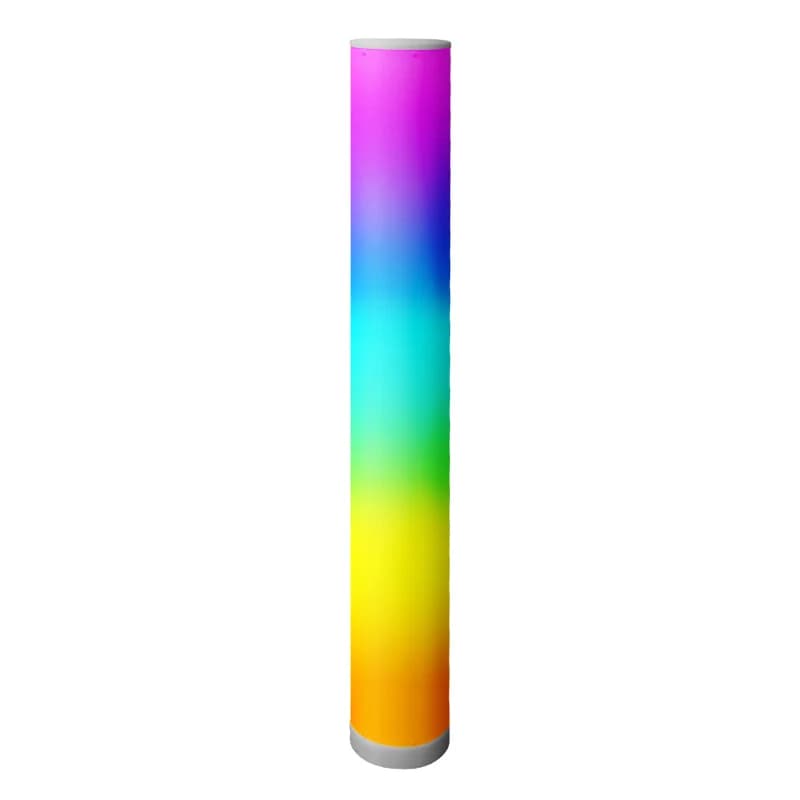 RGB cylindrisk gulvlampe med musiksynkronisering og fjernbetjening